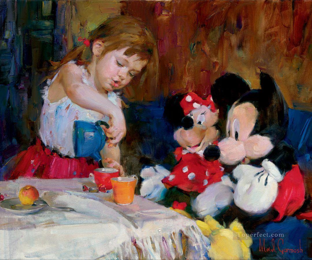 Teatime with Mickey and Minnie MIG Disney Oil Paintings